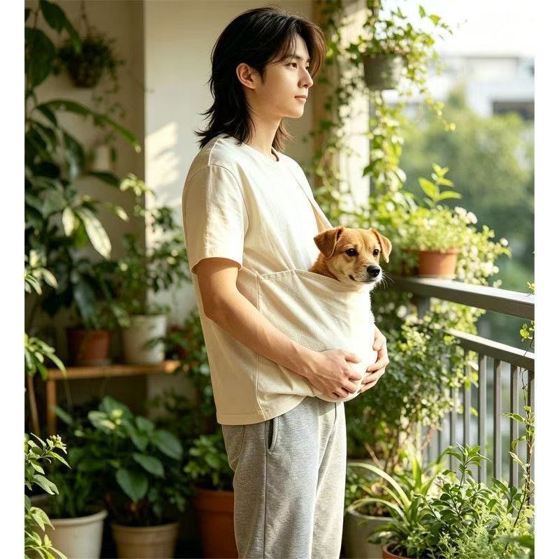 Loose Short Sleeve T-Shirt with Large Pockets