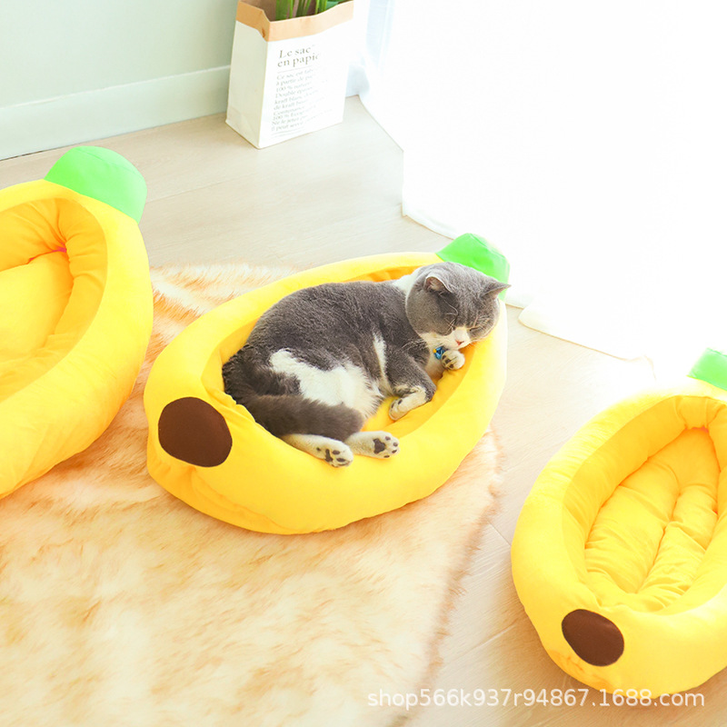Banana Shaped Cat Bed Pet House For Small Dogs - Image 2