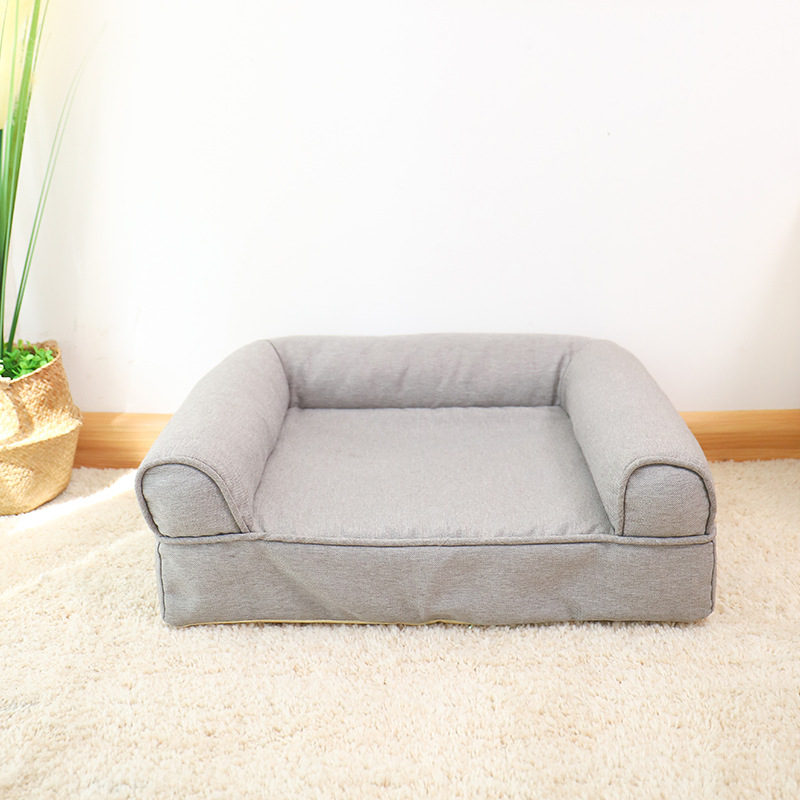 New Pet Sofa Bed Dog Bed Cat Bed Linen Fabric Removable Washable - Image 2