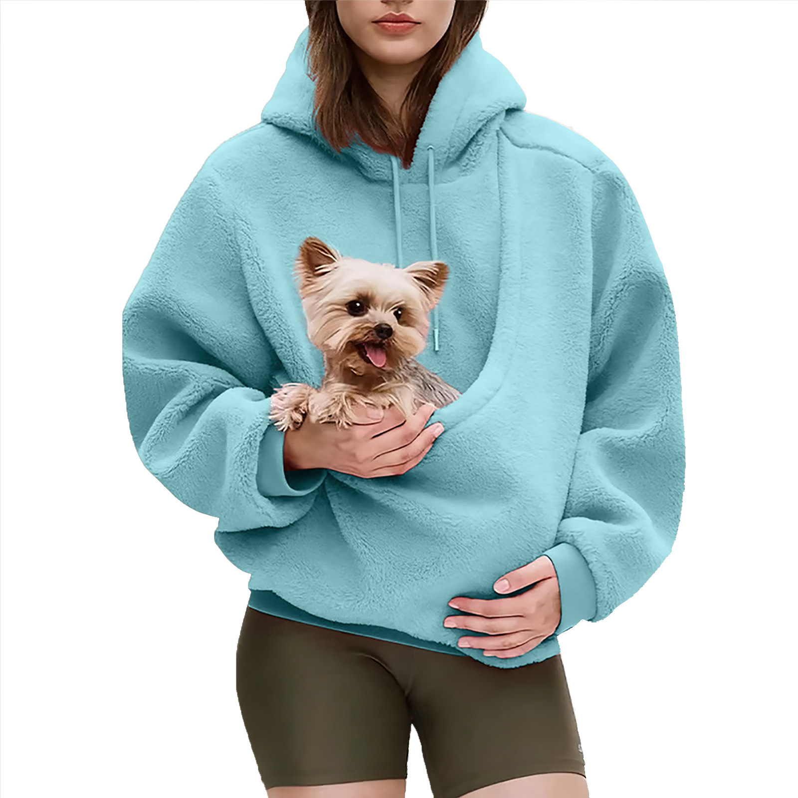Women's Plaid Turtleneck Fleece Sweatshirt Thick Loose - wholesale Pet Apparel & Accessories