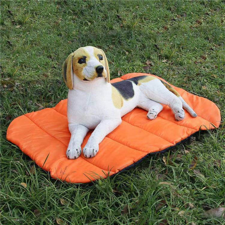 Foldable Outdoor Pet Bed Orange Gray Small Large - Image 2