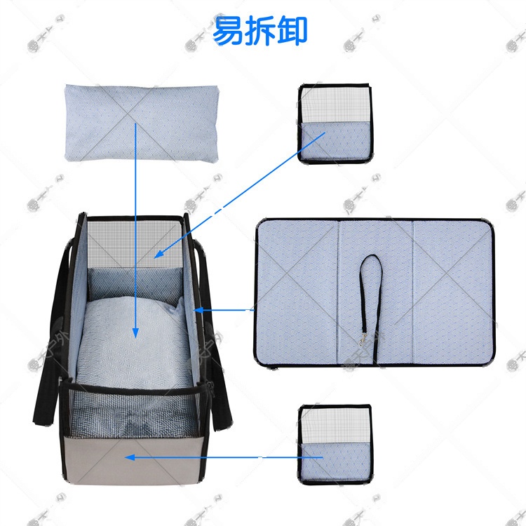 Summer Cooling Three-Use Car Pet Bed Ice Silk - Image 3