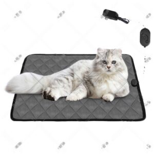 Heated Pet Mat Suede Adjustable Temperature