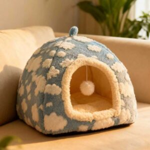 Cloud Cotton Velvet Triangular Cat House Winter Warm