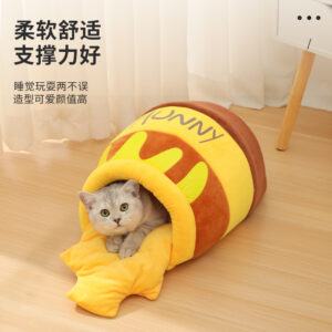 Honey Jar Cat Bed Warm Sleeping Bag Winter