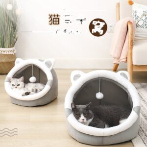 Cat Ear Pet Bed Semi-Enclosed Cat House for All Seasons