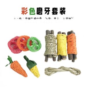 Pet Rabbit Guinea Pig Fun Toy Hamster Bunny Chew Set