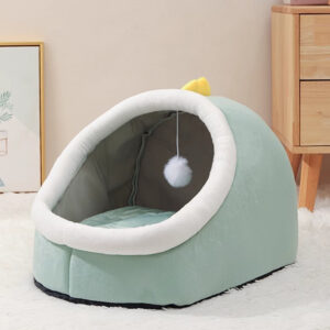 Semi-Enclosed Dinosaur Cat House Dog Bed