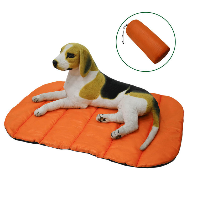 Foldable Outdoor Pet Bed Orange Gray Small Large - Image 4