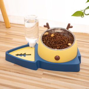Double Cat Bowl Neck Protection Automatic Water Dispenser Anti-Tip
