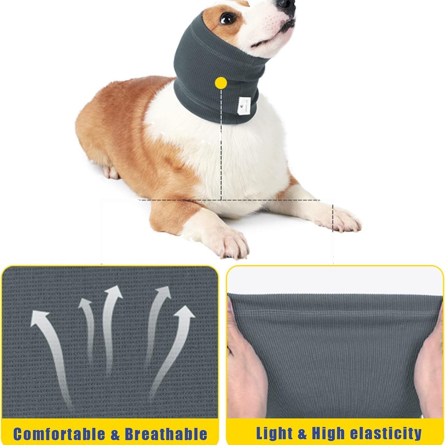 Pet Dog Neck Warmer Anti-Static Thunderstorm Calming Head Cover - Image 2