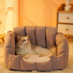 Enclosed Warm Cat Bed for Cats & Pets