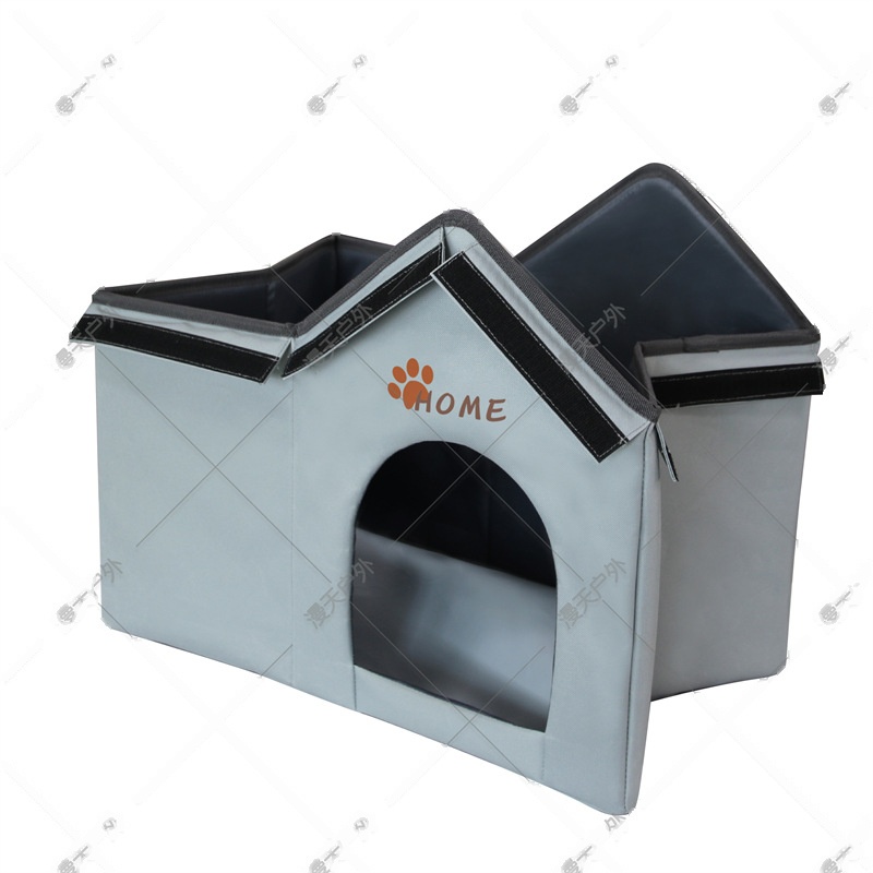 Foldable Pet House 52x33x41cm Gray - Image 3
