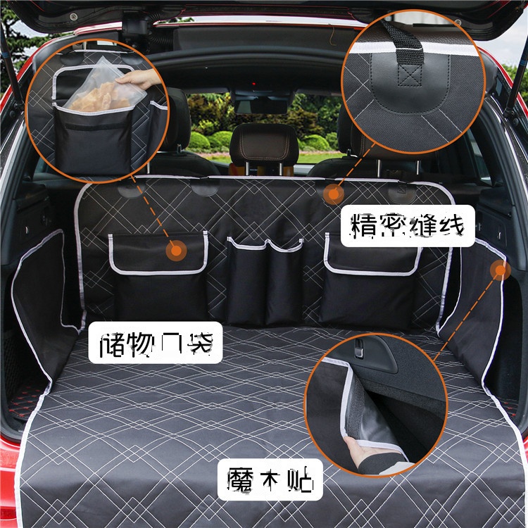 Plaid Quilted Car Trunk Pet Mat 187.5x102.5x59cm - Image 2
