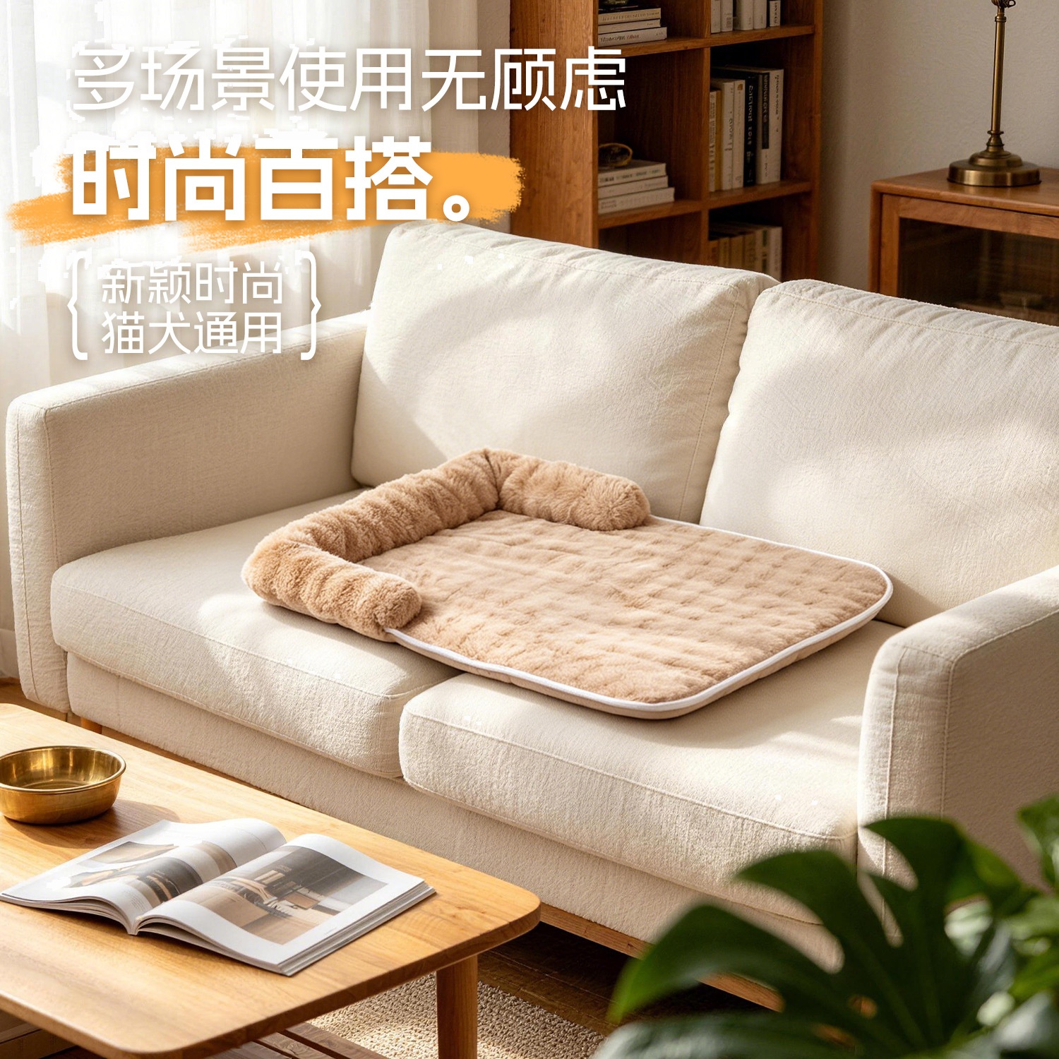 Warm Plush Sofa Bed Mat For Pets - Image 3