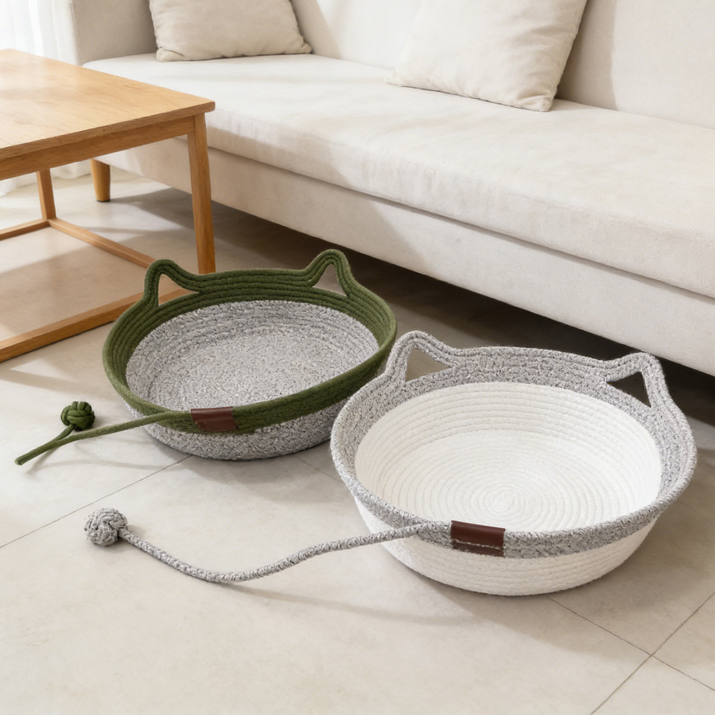 Cotton Rope Cat Bed Scratcher Open Cat Mat - Image 2