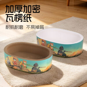 Extra Large Corrugated Cat Scratcher Round Bowl 45x15cm