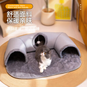 Cat Tunnel With Ball Multifunctional Play And Sleep Pet Bed