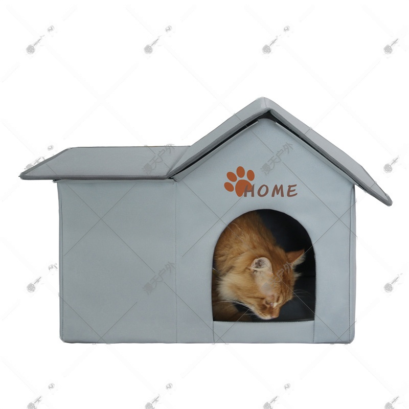 Foldable Pet House 52x33x41cm Gray - Image 5