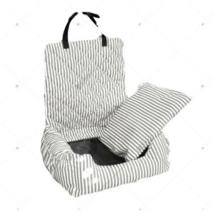 Striped Car Front Seat Pet Bed