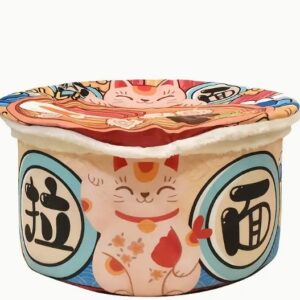 Instant Noodle Cat Bed Dog House Winter Warm Removable