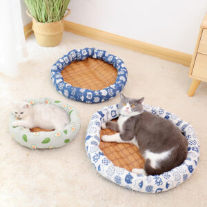 Round Cat Bed Four Seasons Small Dog Pet Bed Durable