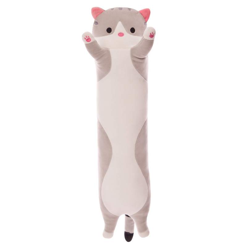 Long Cat Plush Pillow 50cm Pink - Image 5