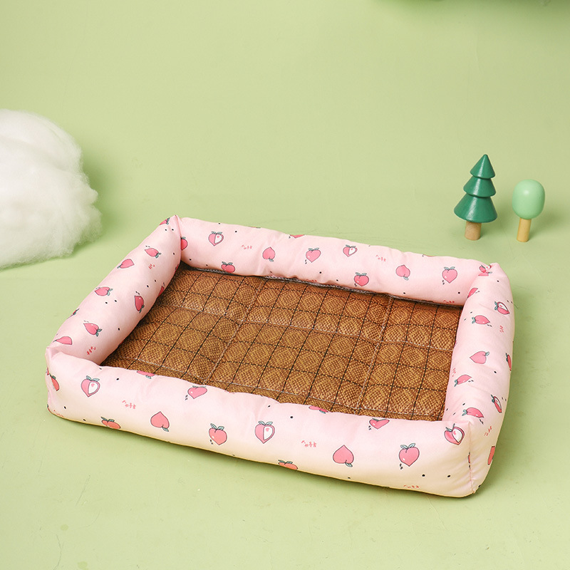 Summer Cat Bed With Cool Mat Square Dog Bed - Image 2