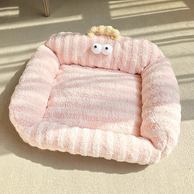 Dog Bed Pet Small Dog Cat Sleeping Mat Big Eye Moon Velvet Sofa - Image 2