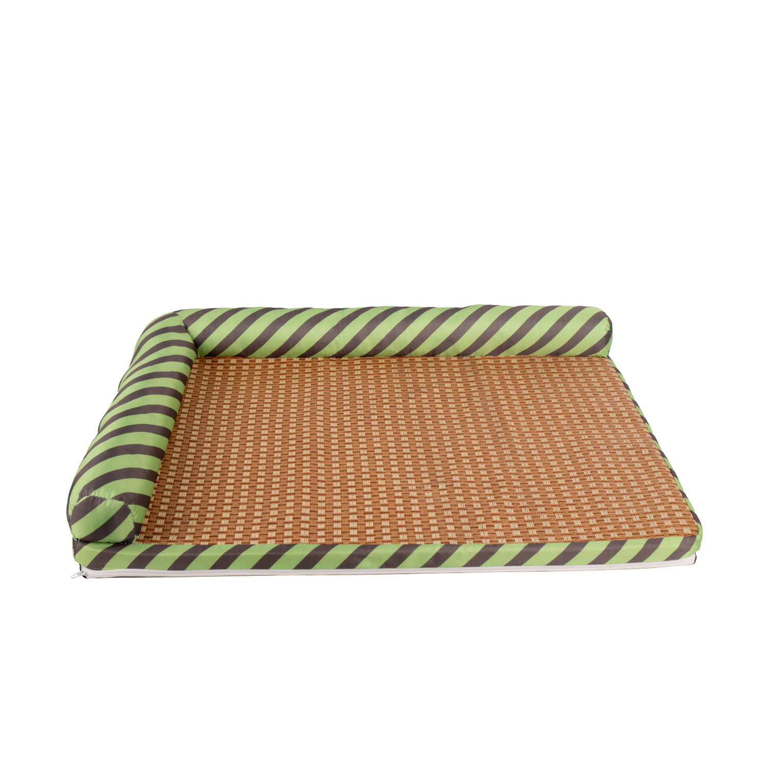 Green Stripe L-Shape Cooling Mat Removable Washable - Image 5