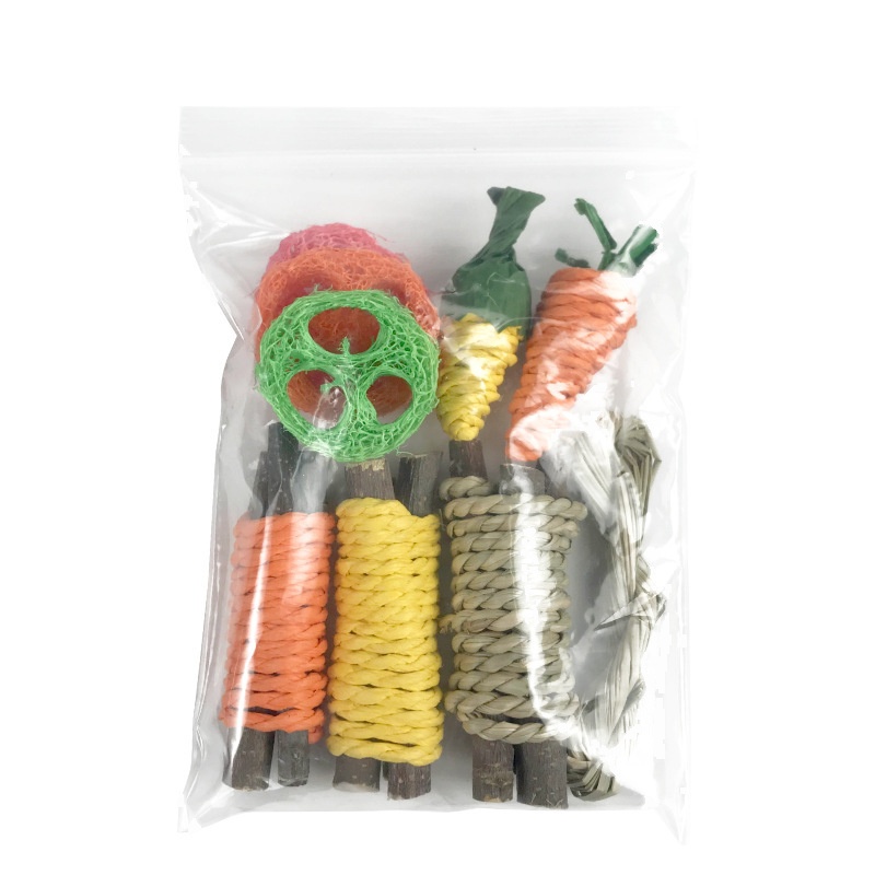 Pet Rabbit Guinea Pig Fun Toy Hamster Bunny Chew Set - Image 5