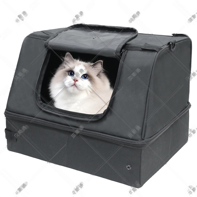 Portable Outdoor Cat Litter Box Cat House Detachable - Image 5