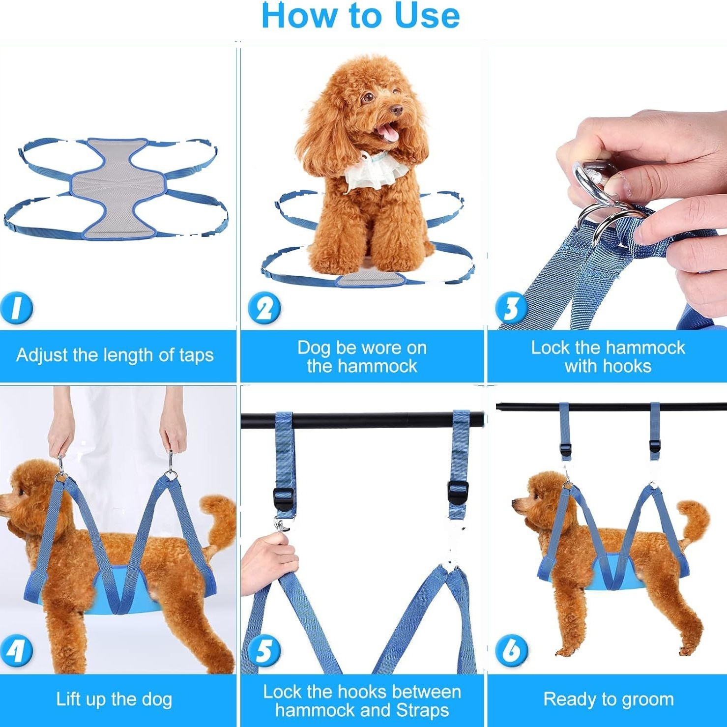 Pet Grooming Hammock Nail Trimming Restraint Bag - Image 2