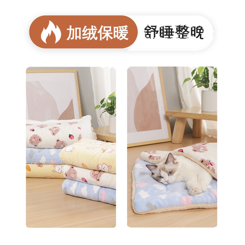 Thick Warm Double-Sided Flannel Pet Mat Blanket - Image 3