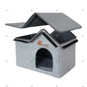 Foldable Pet House 52x33x41cm Gray