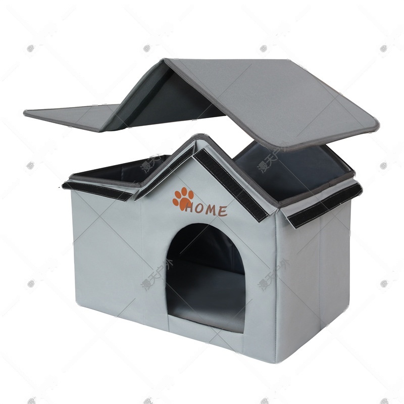 Foldable Pet House 52x33x41cm Gray