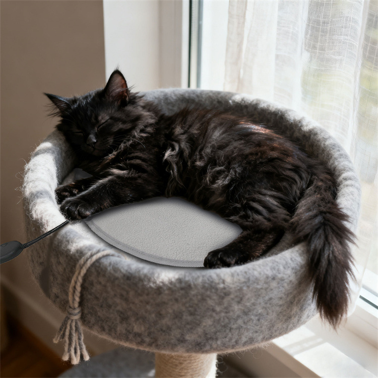 Round Heated Pet Mat with Cigarette Lighter Plug - Image 2