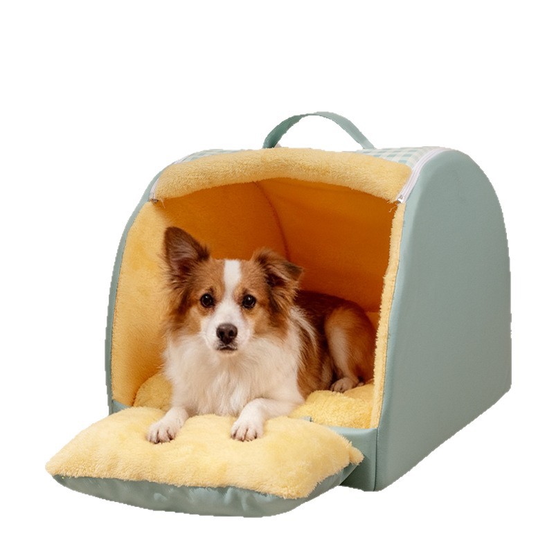 Removable Washable Dog House Cat Bed Semi-Enclosed - Image 5