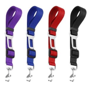 Adjustable Pet Car Safety Belt Leash Black