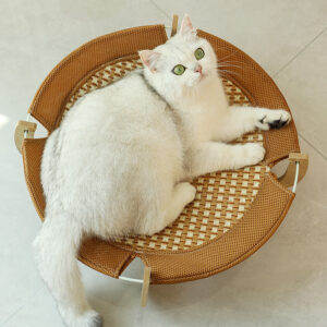 Round Corner Camp Bed Summer Cool Mat Rattan Bed Breathable