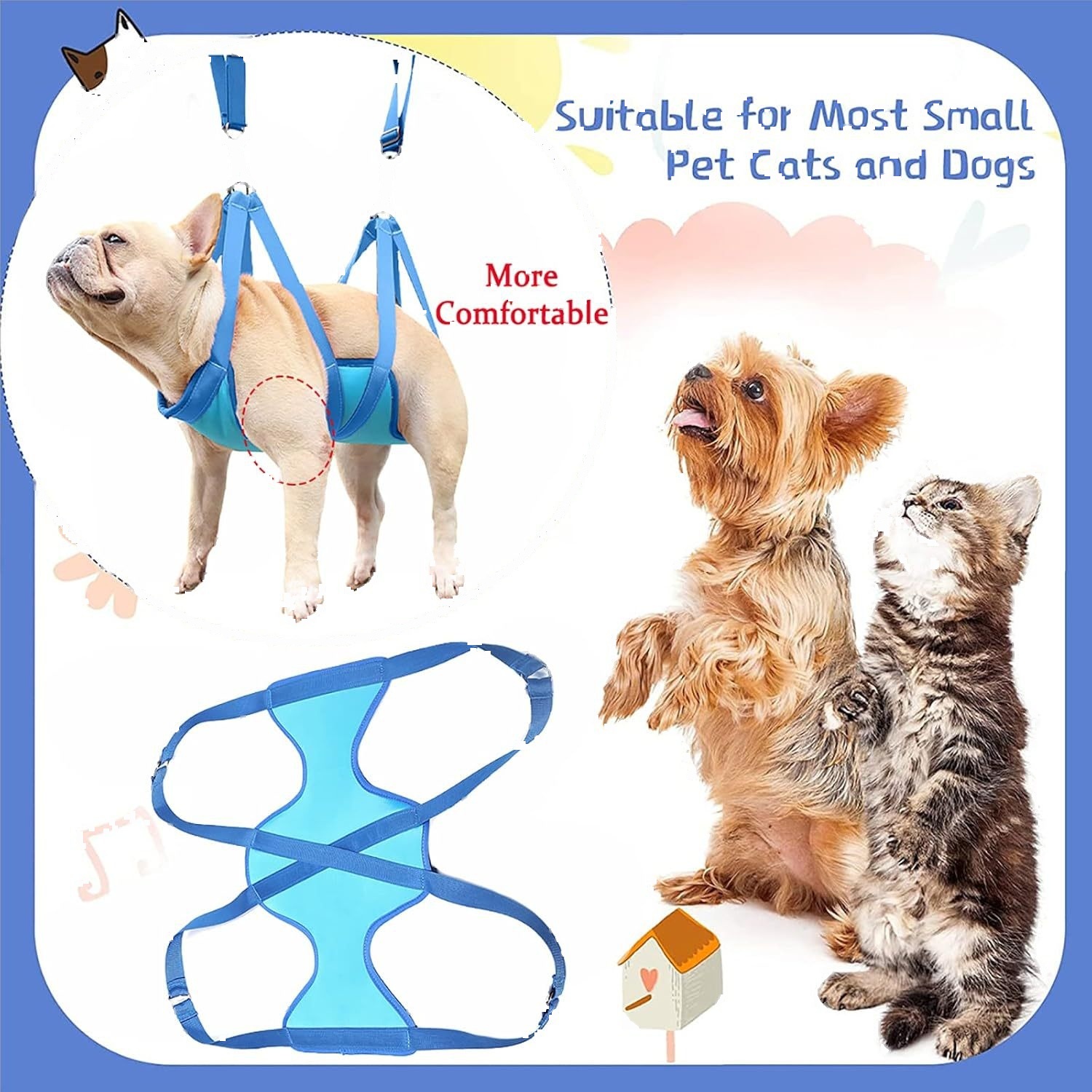 Pet Grooming Hammock Nail Trimming Restraint Bag