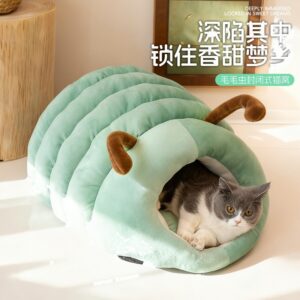 Caterpillar Sleeping Bag Cat Bed Warm Enclosed