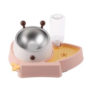 Double Cat Bowl Neck Protection Anti-Tip Automatic Water Dispenser