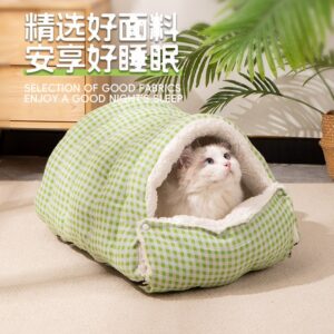 Cat Bed Winter Warm Sleeping Bag Detachable Washable Four Seasons