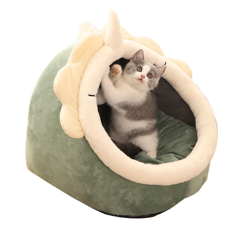 Winter Warm Plush Cat Bed Yurt Style For Small Dogs - Image 5