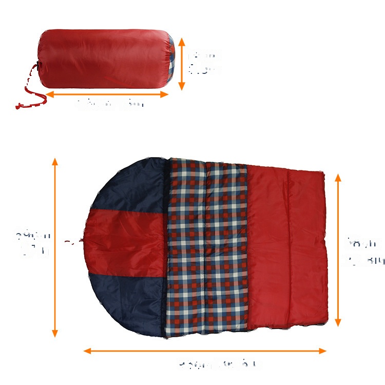 Plaid Print Dog Sleeping Bag Red Green 69x93x58cm - Image 3