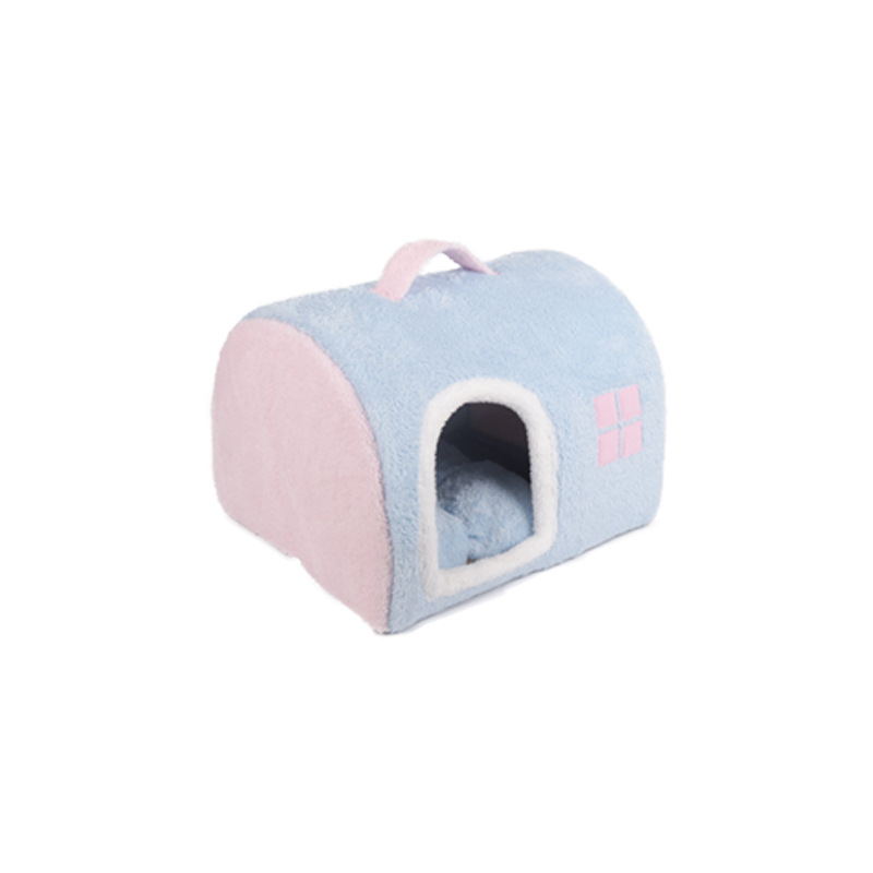 Portable Cat Bed Enclosed Winter Cat House Villa - Image 5