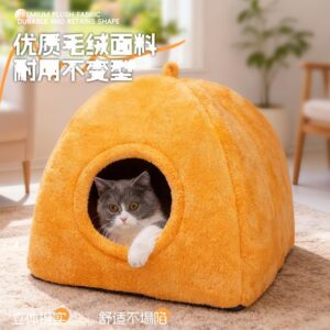 Triangle Cat Bed For All Seasons Winter Warm Dog Bed