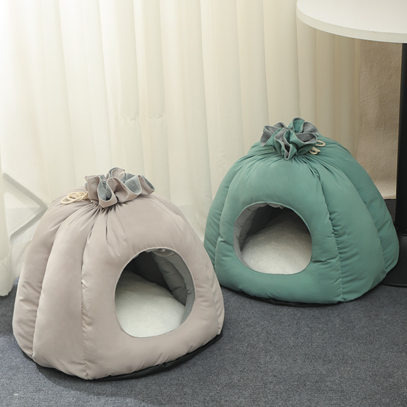Warm Money Bag Enclosed Cat House Bed - Image 2