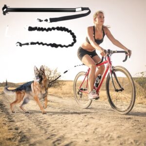 Bicycle Dog Leash With Metal Rod And Elastic Buffer